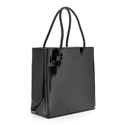 Balenciaga Patent Calfskin Logo Shopping Tote XXS Black 3 of 13