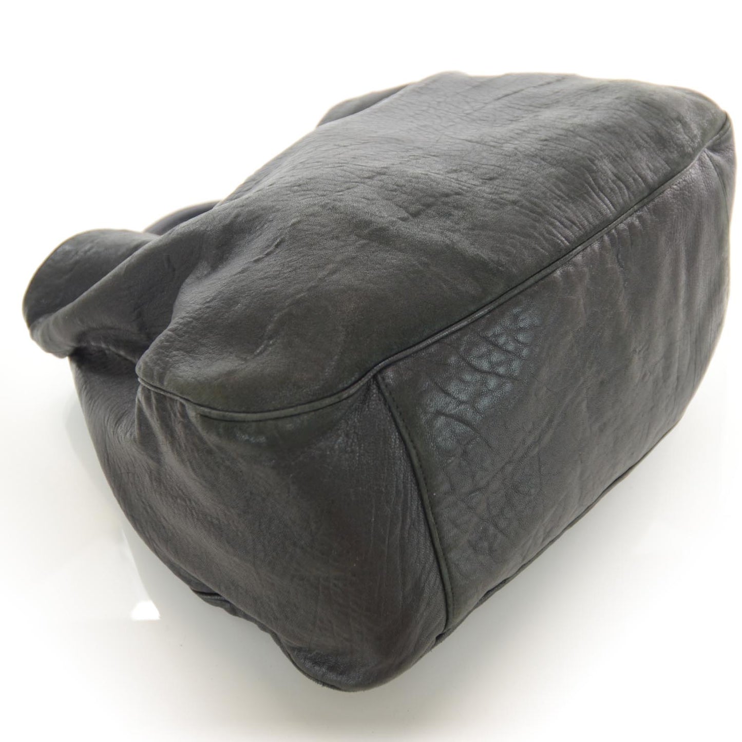 Leather Large Roady Hobo Black