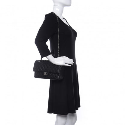 Chanel Caviar Quilted Medium Double Flap Black 2 of 11