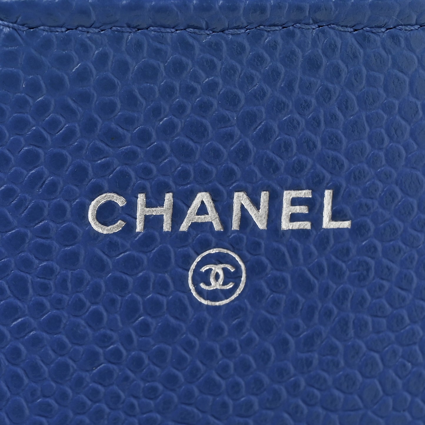 Caviar Quilted Large Gusset Flap Wallet Blue