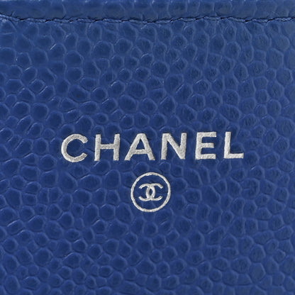 Chanel Caviar Quilted Large Gusset Flap Wallet Blue 7 of 9
