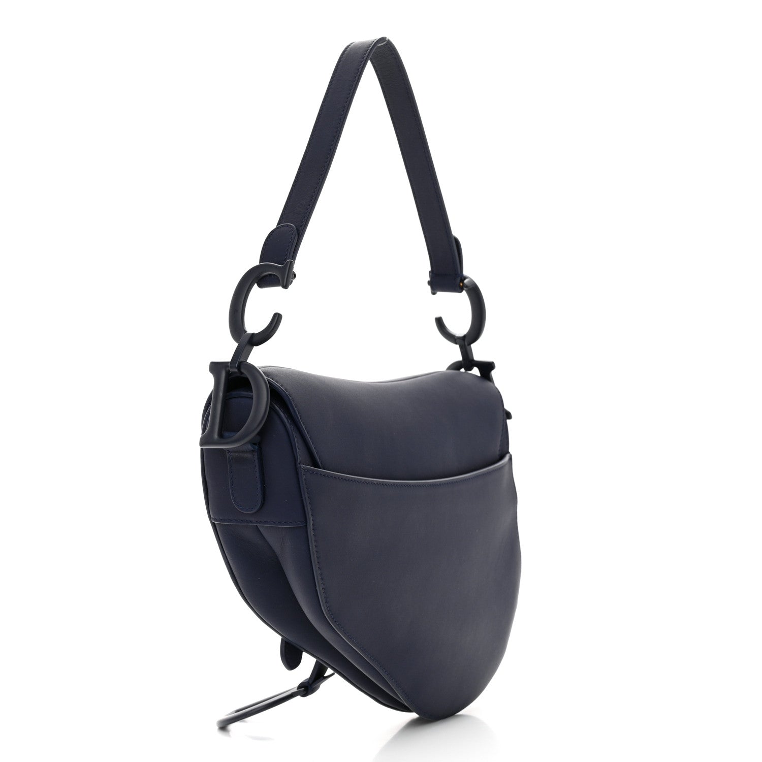 Christian Dior Ultra Matte Calfskin Saddle Bag Blue 3 of 10