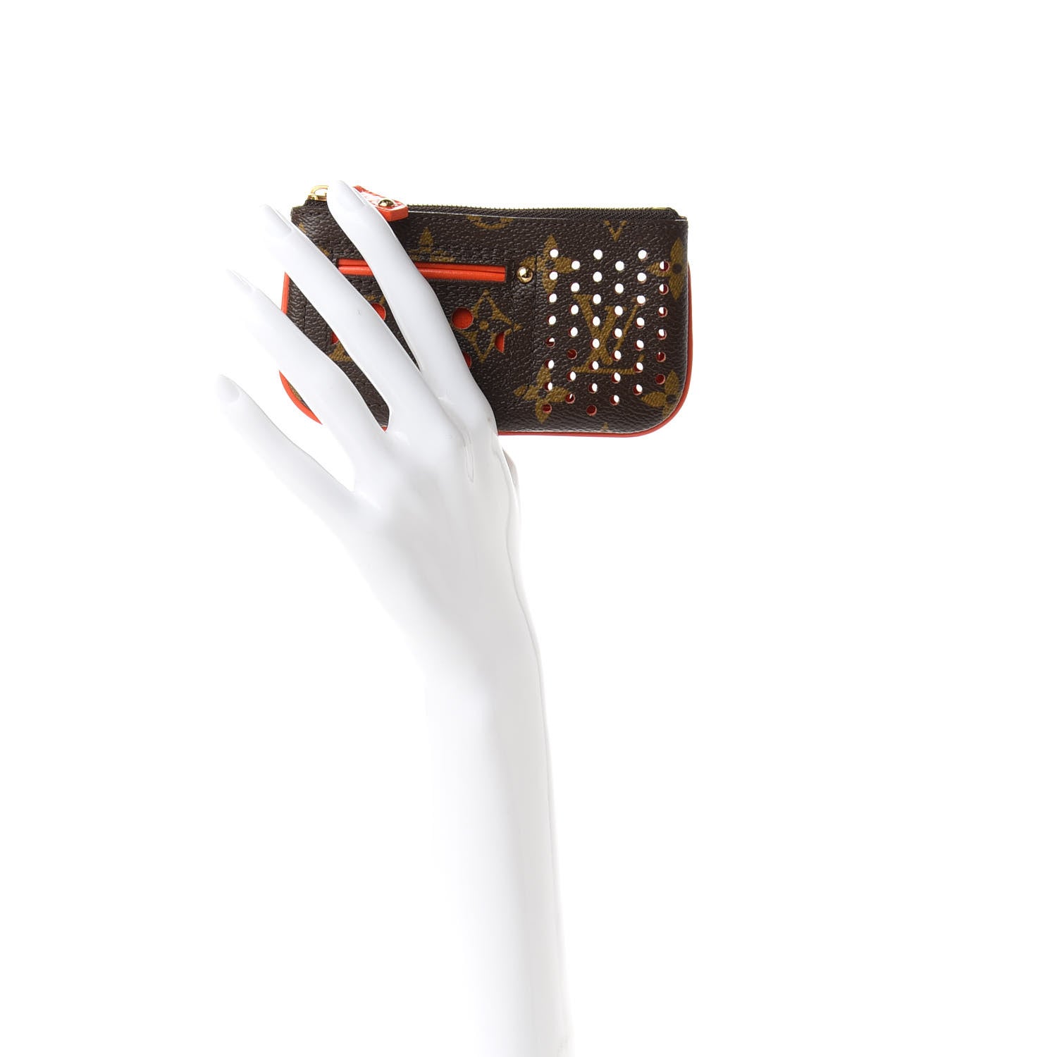 Louis Vuitton Monogram Perforated Key Pouch Orange 2 of 8