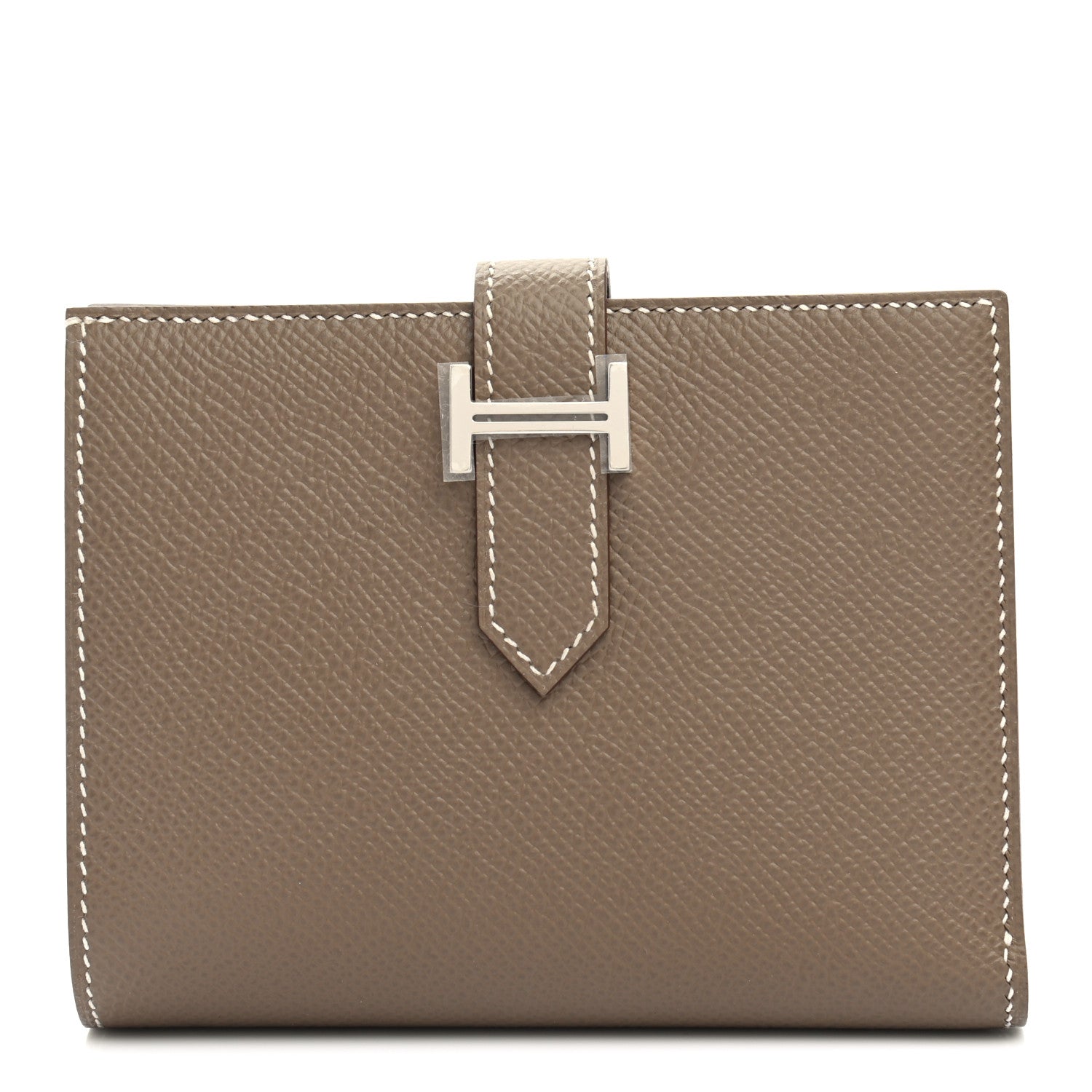 Hermes Epsom Bearn Compact Wallet Etoupe 1 of 8