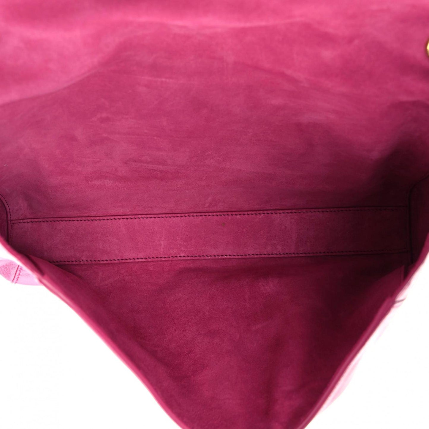 Smooth Calfskin Suede Medium Reversible Monogram Kate Satchel Rose Rubis