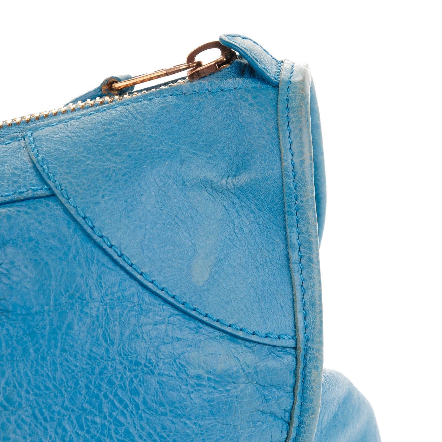 Balenciaga Agneau Giant 12 Rose Gold Hardware Work Bleu Indigo 14 of 14