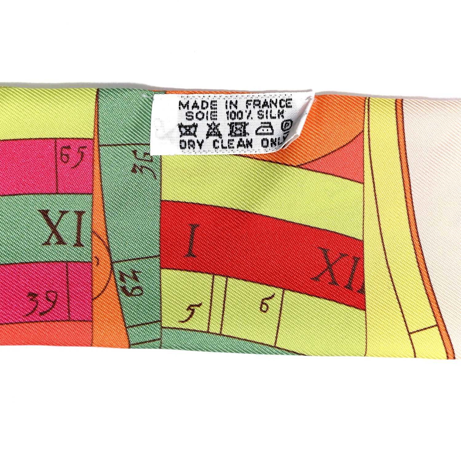 Hermes Silk Astrologie Nouvelle Twilly Rose Corail Vert Fluo 4 of 4