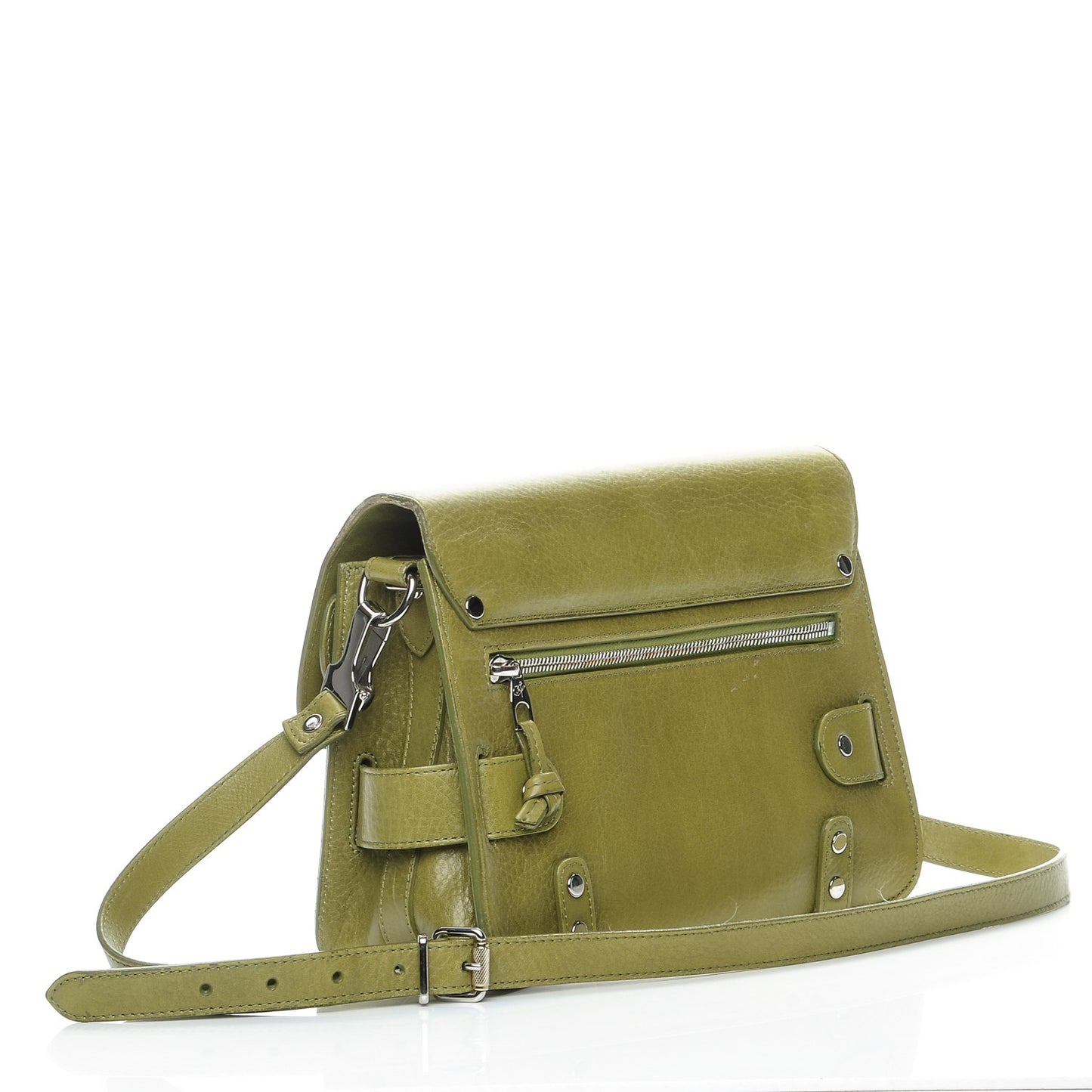 Calfskin PS11 Classic Shoulder Bag Olive