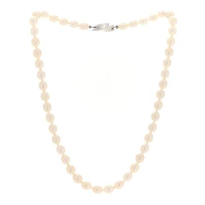 Tiffany Sterling Silver Pearl Strand Twist Clasp Necklace 16" 3 of 6