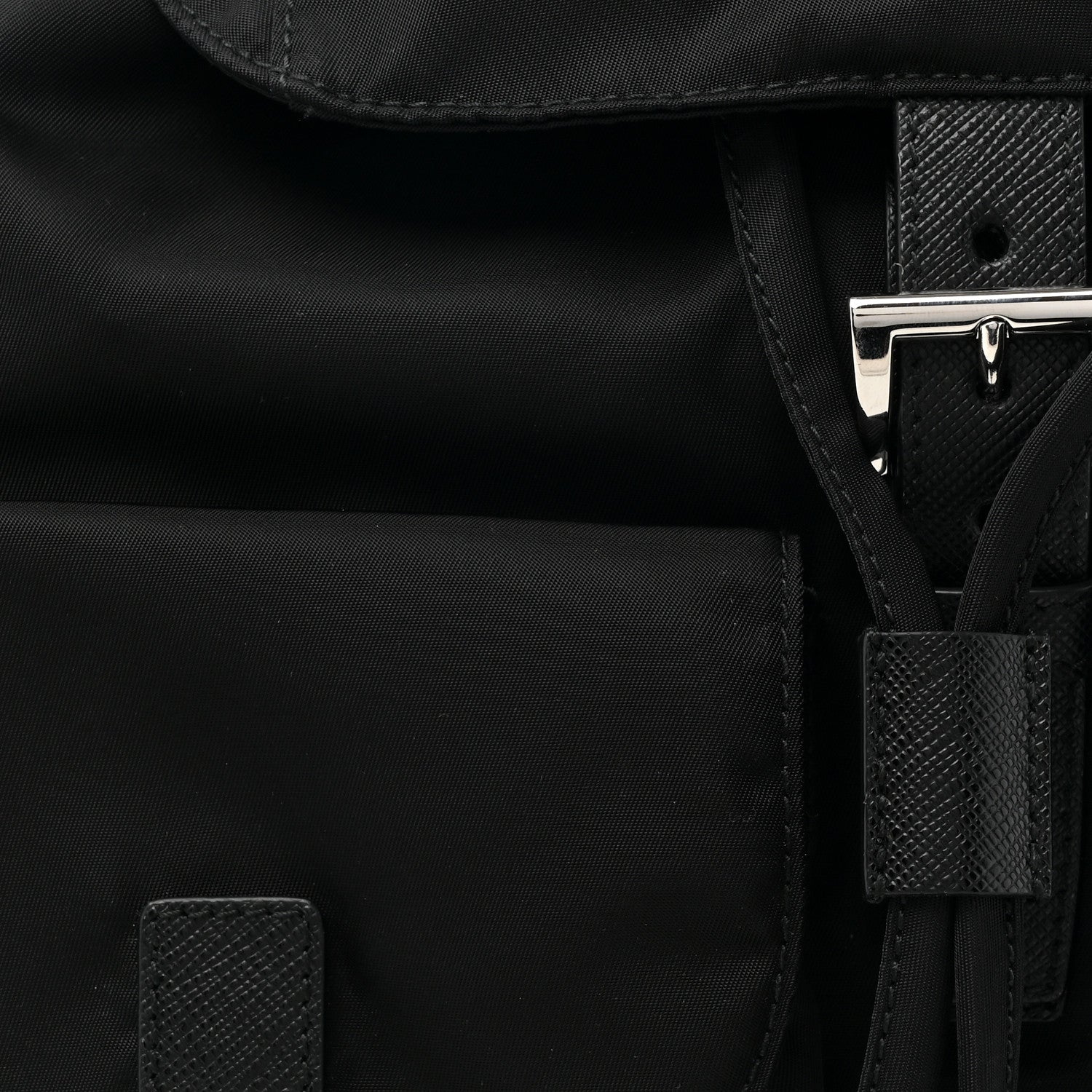 Prada Nylon Vela Saffiano Medium Backpack Black 7 of 10