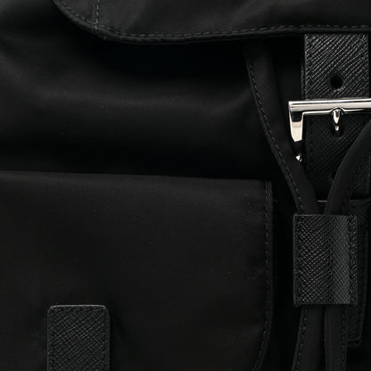 Prada Nylon Vela Saffiano Medium Backpack Black 7 of 10