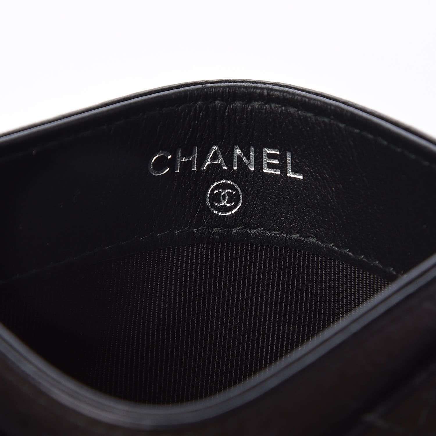Chanel Crumpled Calfskin Quilted Card Holder So Black 6 of 9