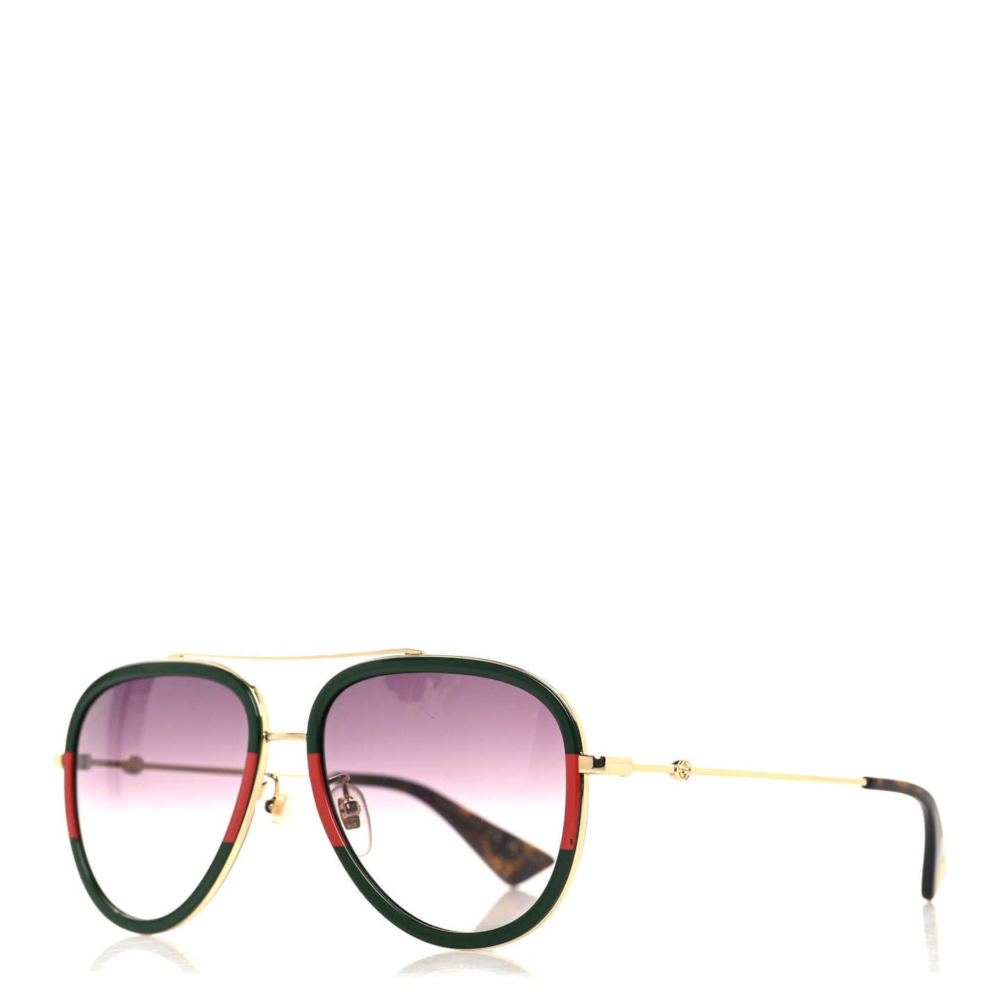 Metal Web Aviator Sunglasses GG0062S Green Red