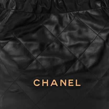 Chanel Shiny Calfskin Quilted Chanel 22 Black 9 of 12
