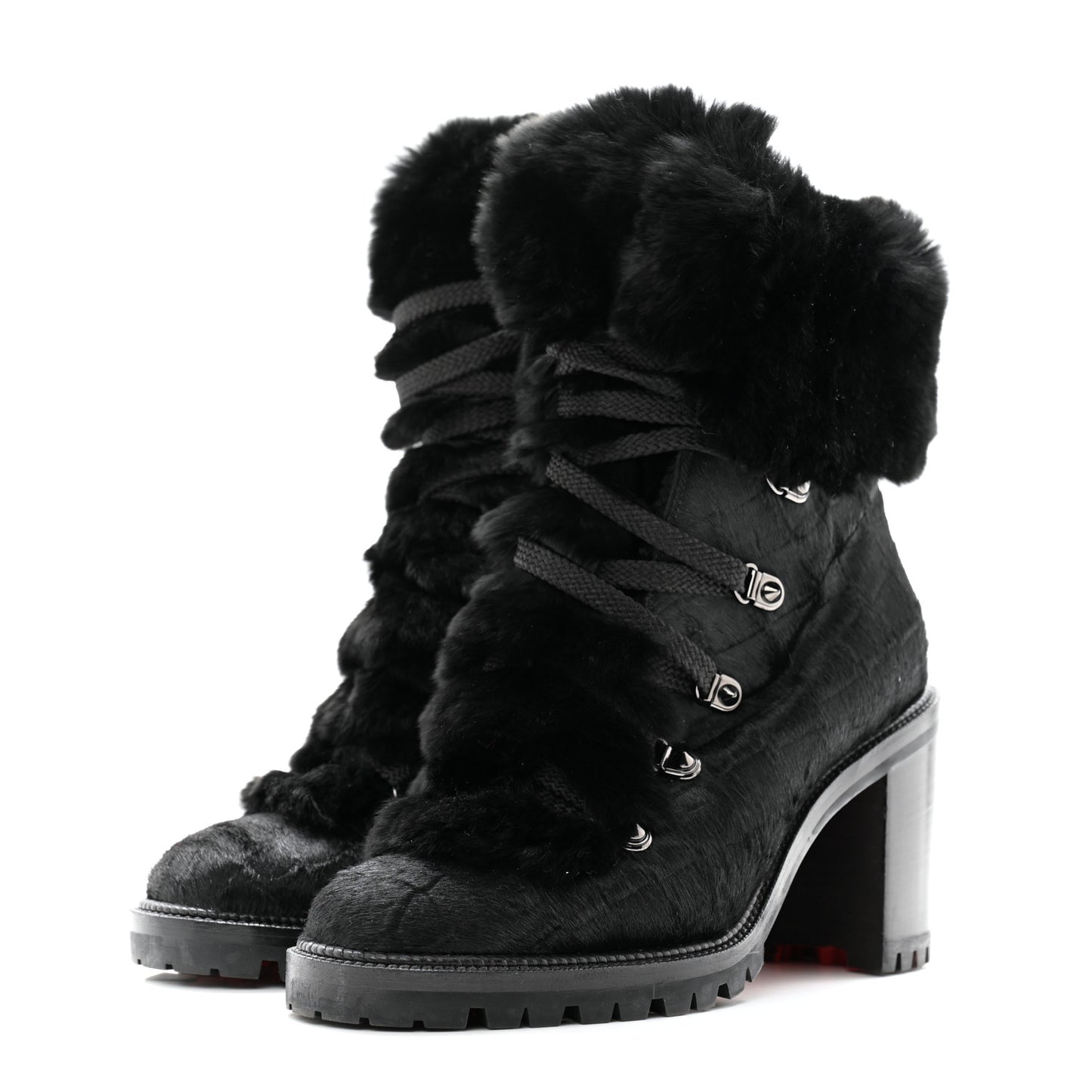 Fox Fur Fanny 70 Ankle Boots 38 Black
