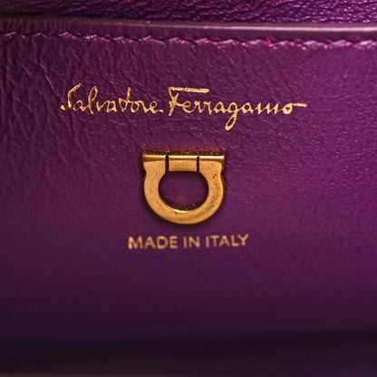 Salvatore Ferragamo Reptile Small Studio Bag Purple 6 of 10