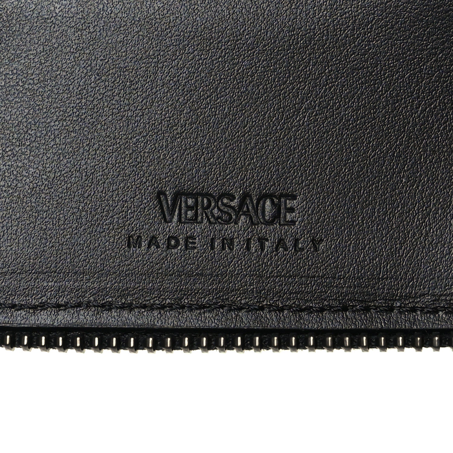 Versace Calfskin Rubber Medusa Biggie Bifold Compact Zip Around Wallet Lime 7 of 9