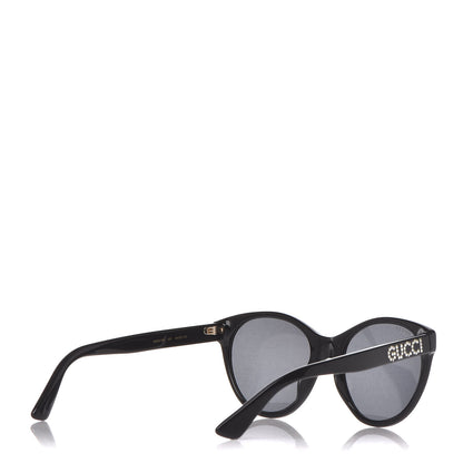 Gucci Round Frame Crystal Sunglasses GG 0419S Black 4 of 8
