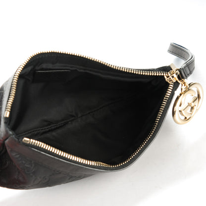 Gucci Guccissima Signature New Britt Wristlet Black 5 of 7