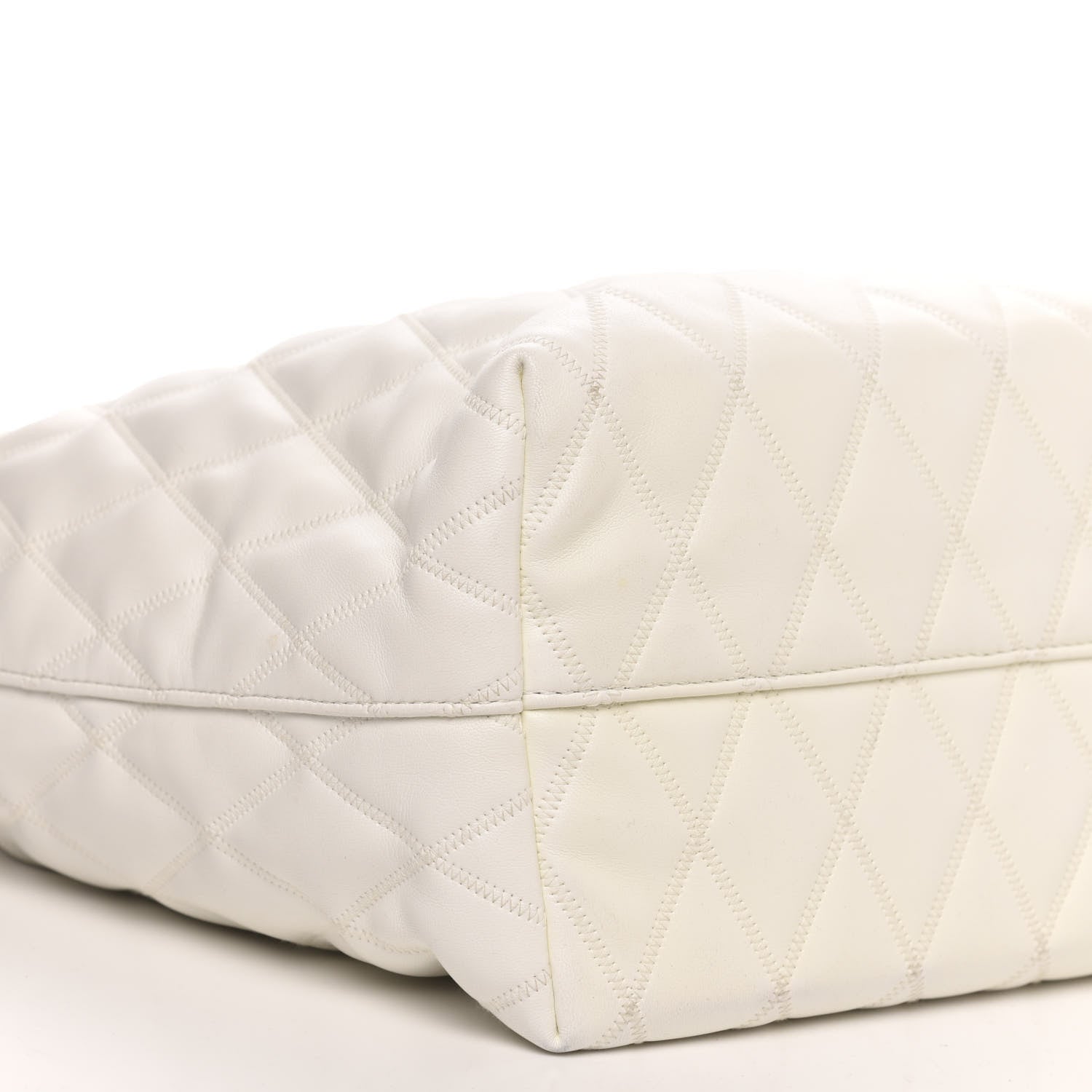 Givenchy Rubber Effect Canvas Quilted Duo Shopper Tote White 6 of 12