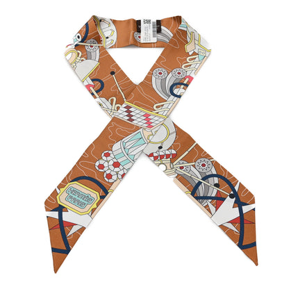 Hermes Silk Odyssey Twilly Noisette Aqua Multicolor 1 of 3