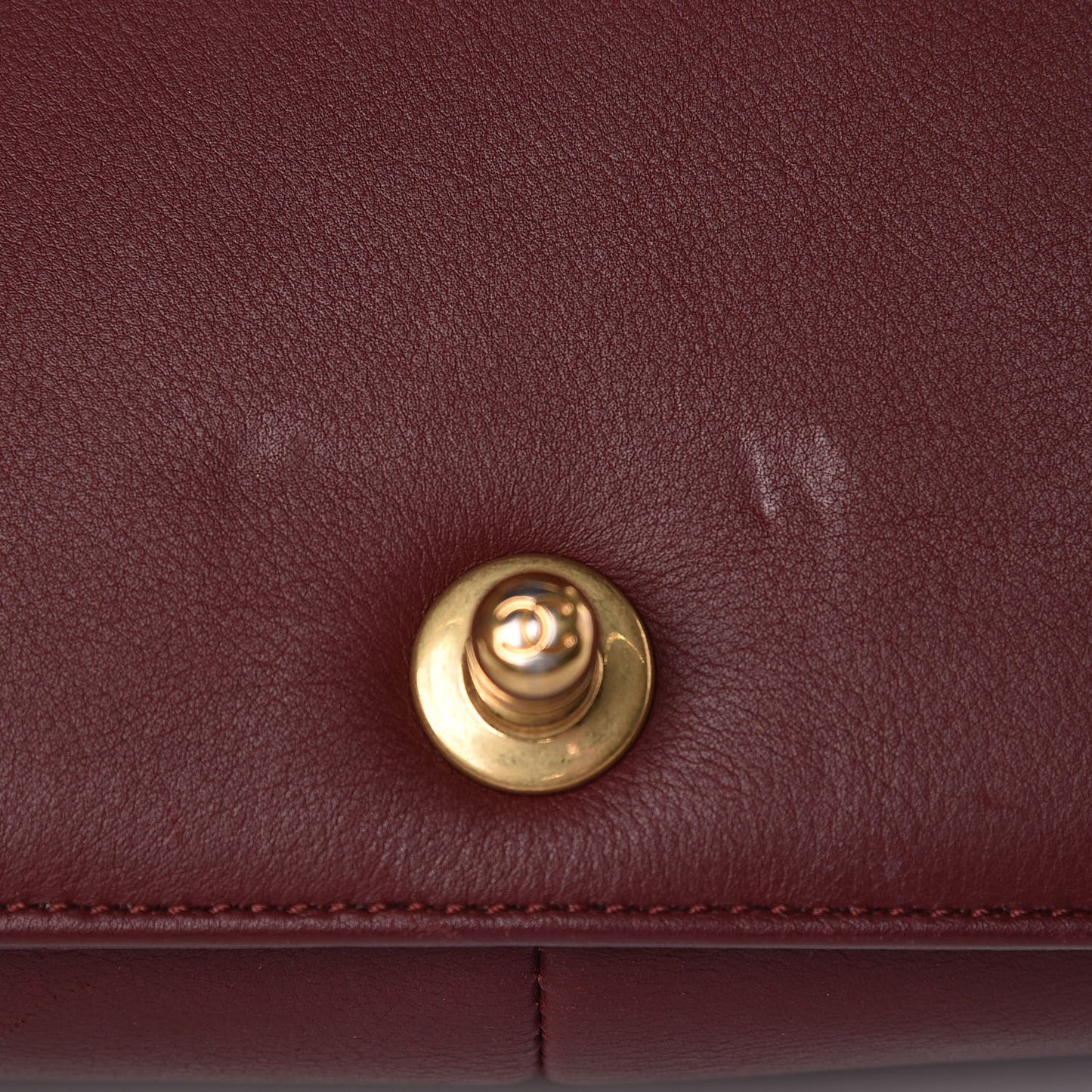 Calfskin Quilted Medium Boy Flap Burgundy