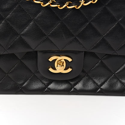 Chanel Lambskin Quilted Medium Double Flap Black 10 of 10