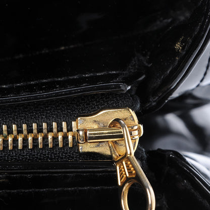 Chanel Patent Quilted Shoulder Bag Black 10 of 13