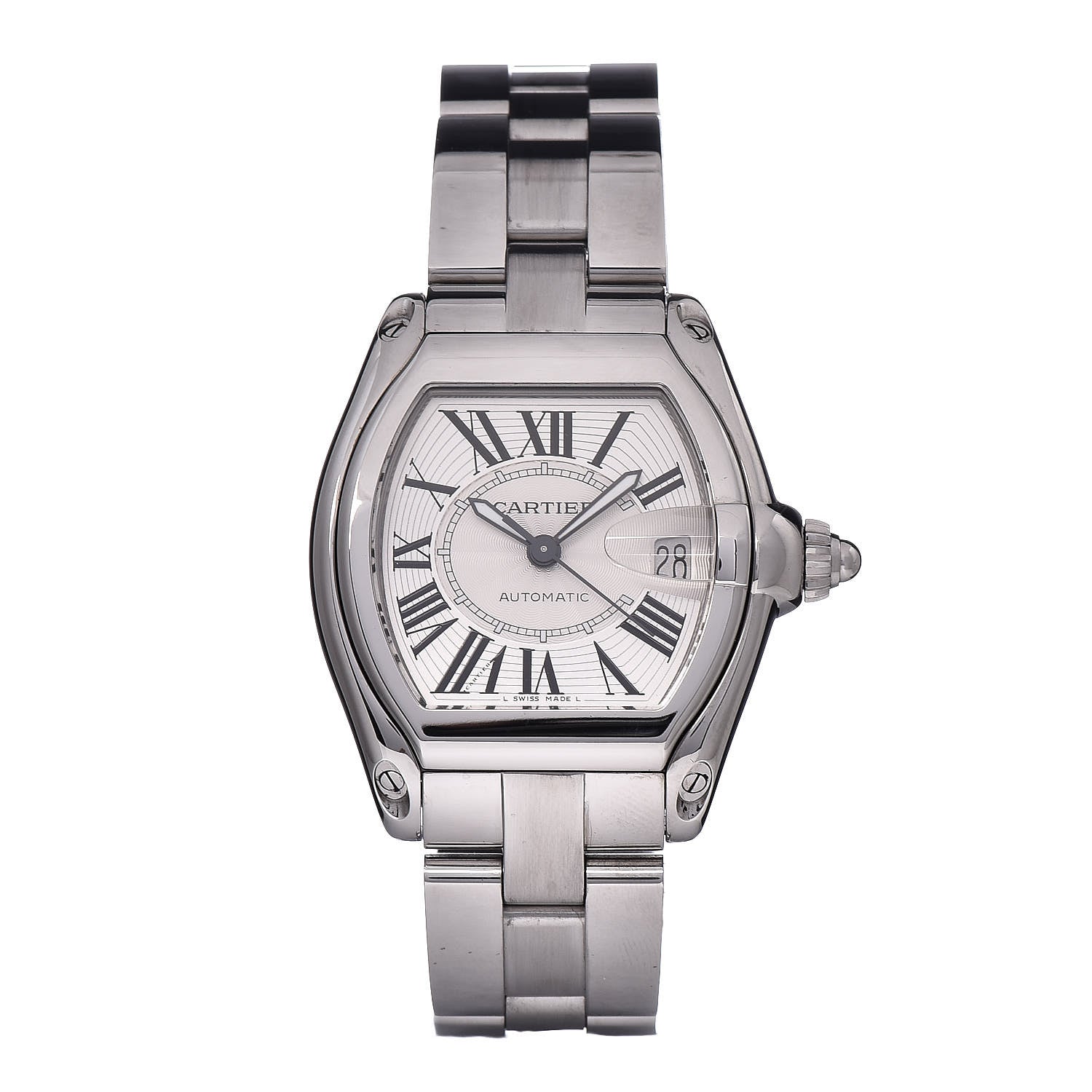 Cartier Stainless Steel 37mm Roadster Automatic Watch 1 of 7