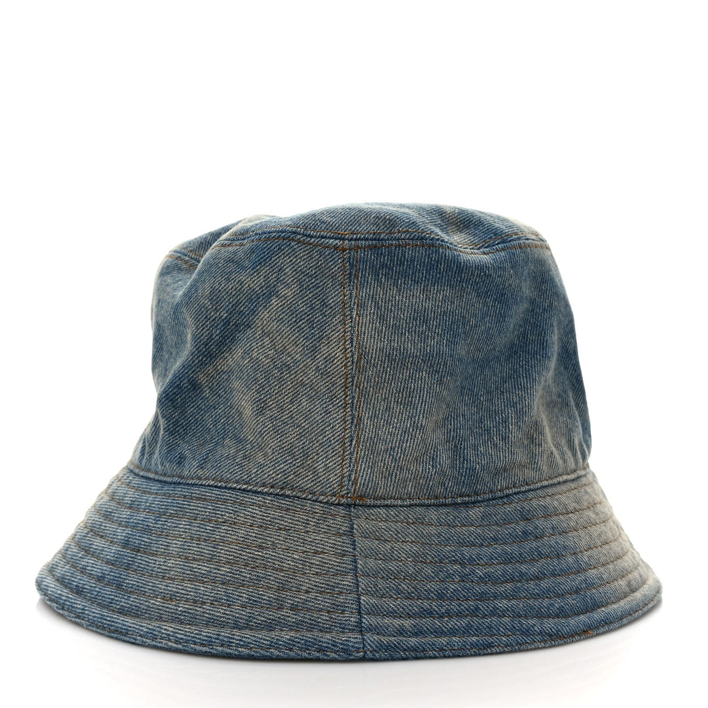 Used Denim Metal Triangle Logo Mens Bucket Hat XXL Light Blue