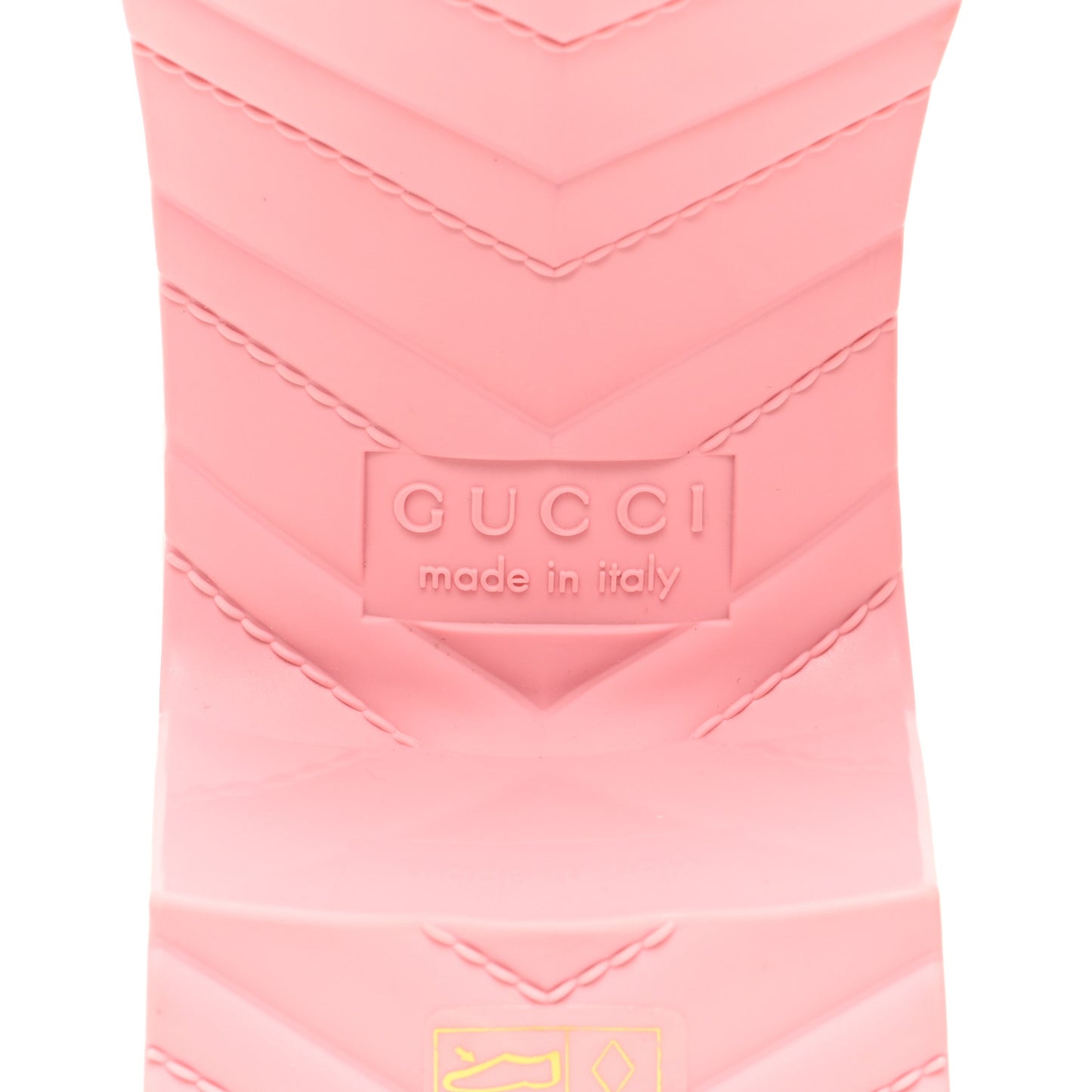 Rubber Gucci Logo Womens Platform 20/60mm Slide Sandals 38 Wild Rose
