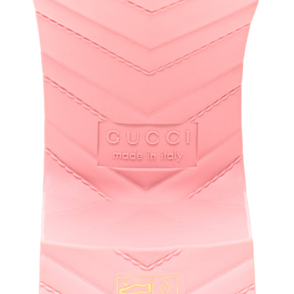 Gucci Rubber Gucci Logo Womens Platform 20/60mm Slide Sandals 38 Wild Rose 6 of 8