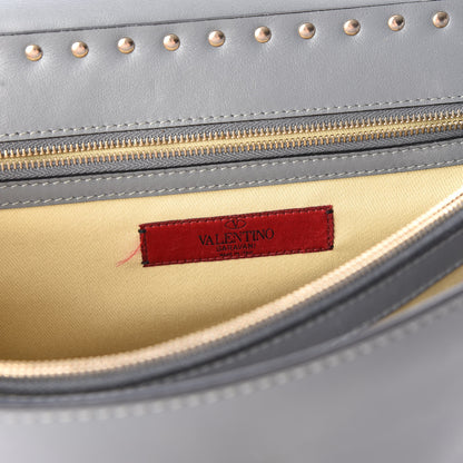 Valentino Garavani Vitello Rockstud Single Handle Flap Bag Light Stone 9 of 14