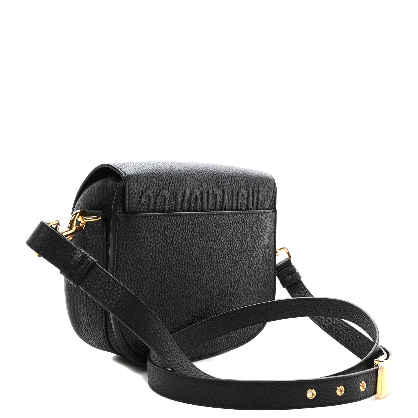 Grained Calfskin Medium Bobby Flap Black