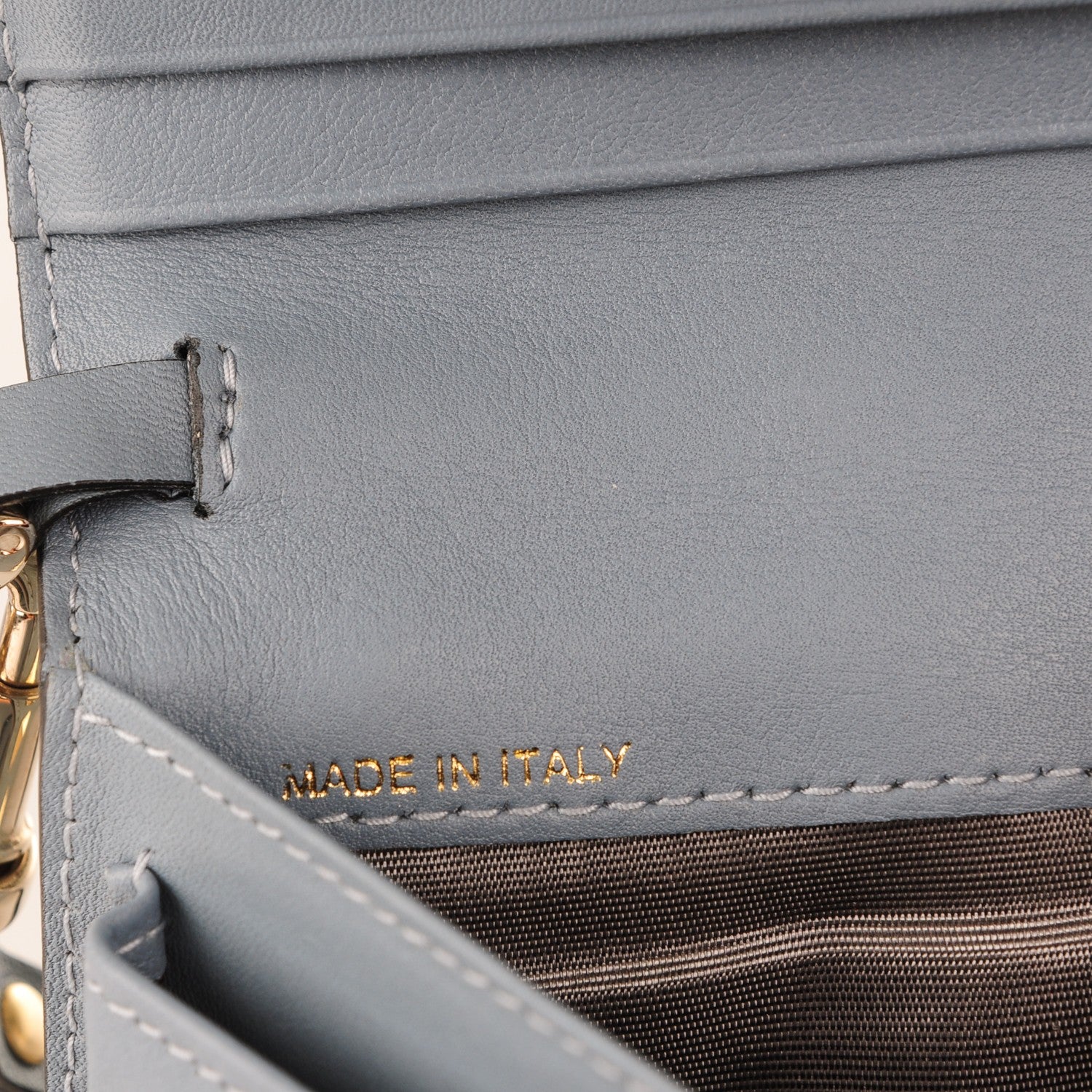 Valentino Garavani Vitello Rockstud Wallet on Strap Grey 8 of 8