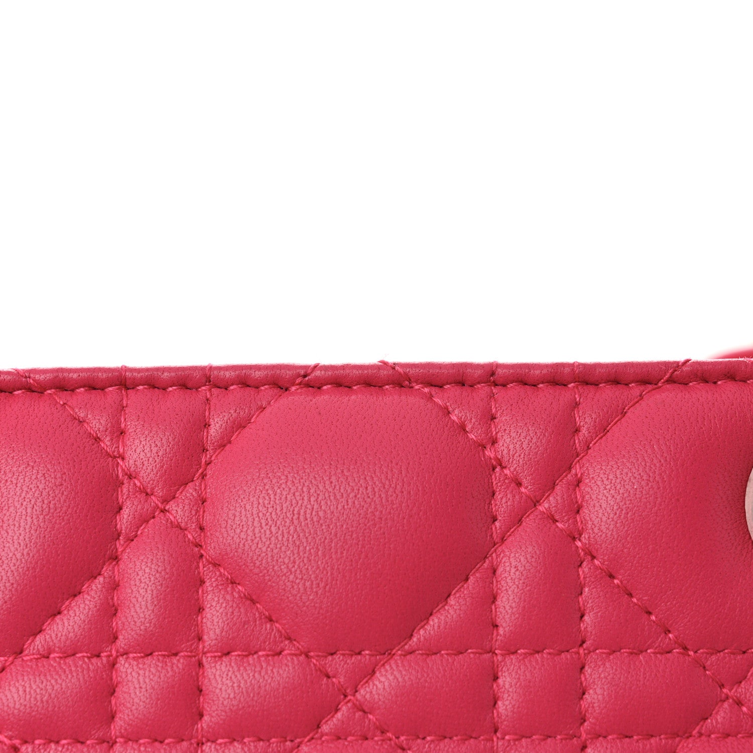 Christian Dior Lambskin Cannage Medium Lady Dior Fuchsia 12 of 15