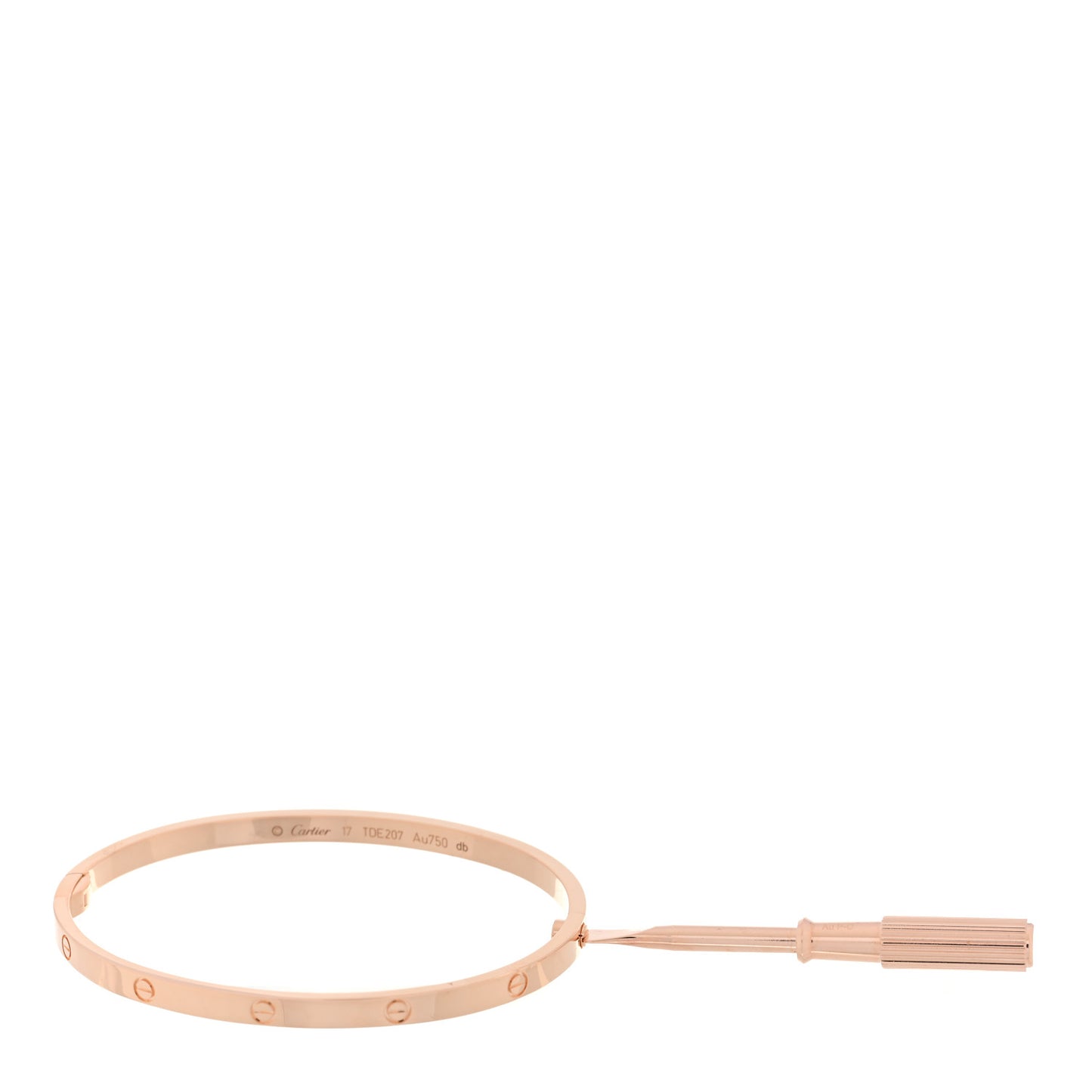 18K Pink Gold Small LOVE Bracelet 17