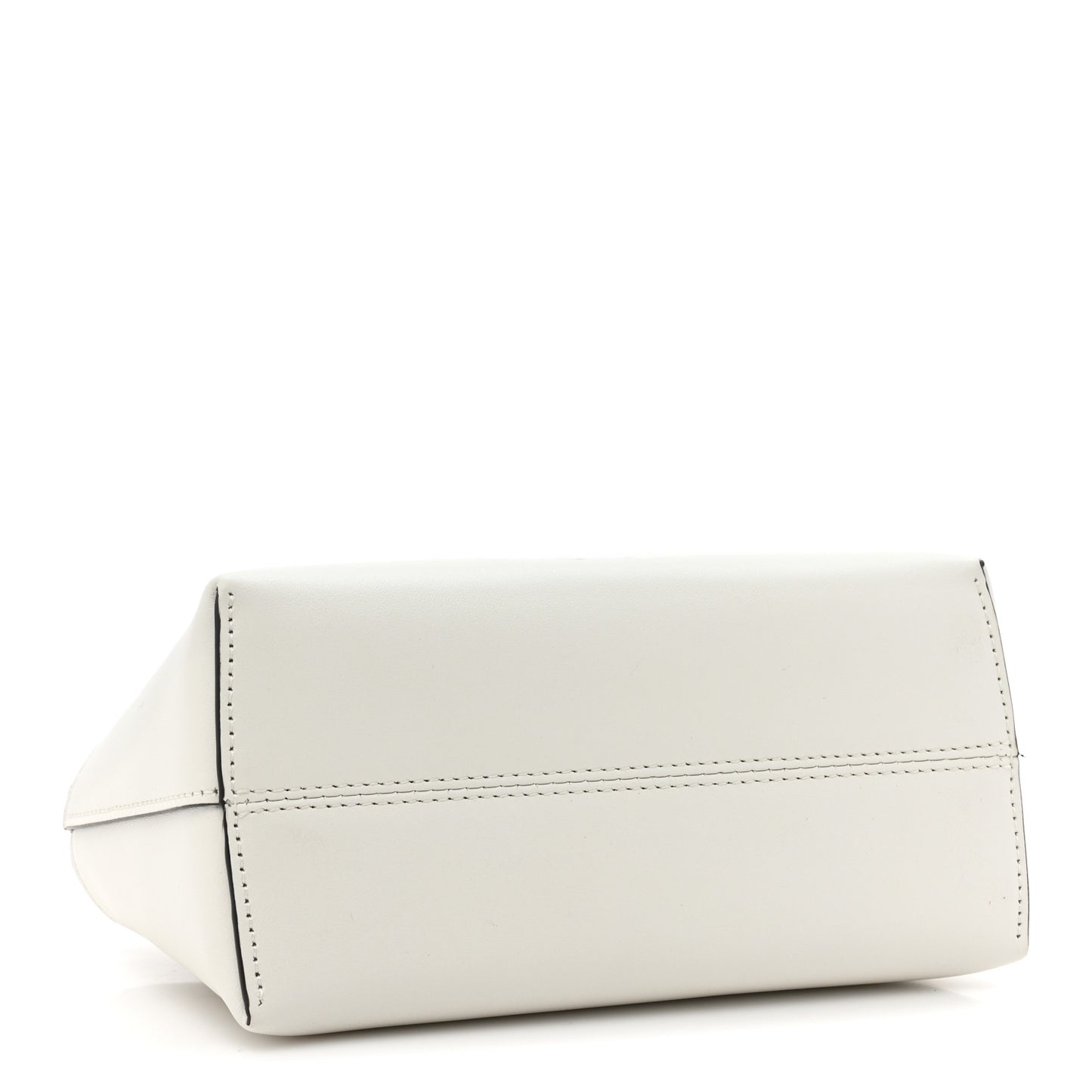 Vitello King Plexiglass Logo Embossed Mini By The Way Top Handle Boston Bag White Rice