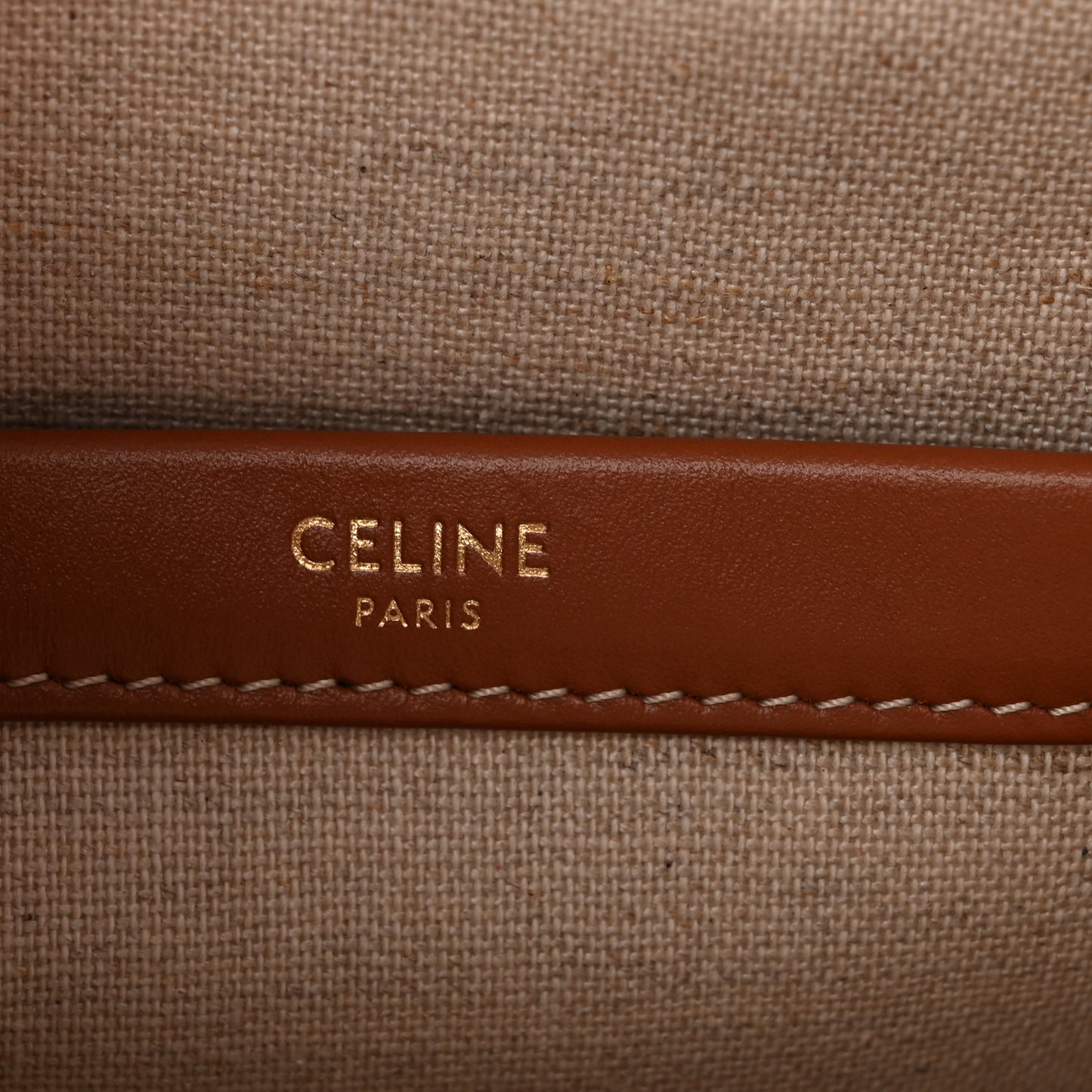 Canvas Calfskin All Over Print Small Cabas Thais White Tan