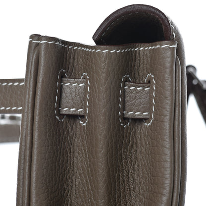Hermes Taurillon Clemence Kelly Ado Backpack Etoupe 11 of 21