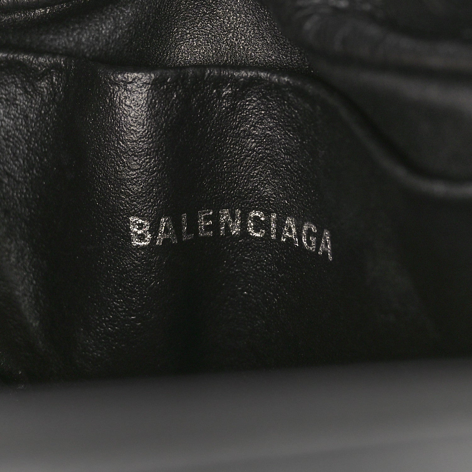 Balenciaga Smooth Calfskin Logo XS Everyday Drawstring Bucket Bag Black 6 of 10