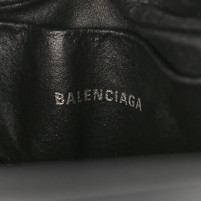 Balenciaga Smooth Calfskin Logo XS Everyday Drawstring Bucket Bag Black 6 of 10