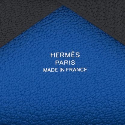 Hermes Chevre Mysore Verso Calvi Duo Card Case Ardoise Bleu Hydra 6 of 8