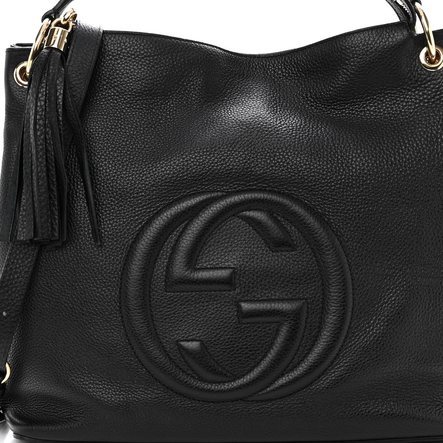 Gucci Pebbled Calfskin Large Soho Hobo Black 8 of 12