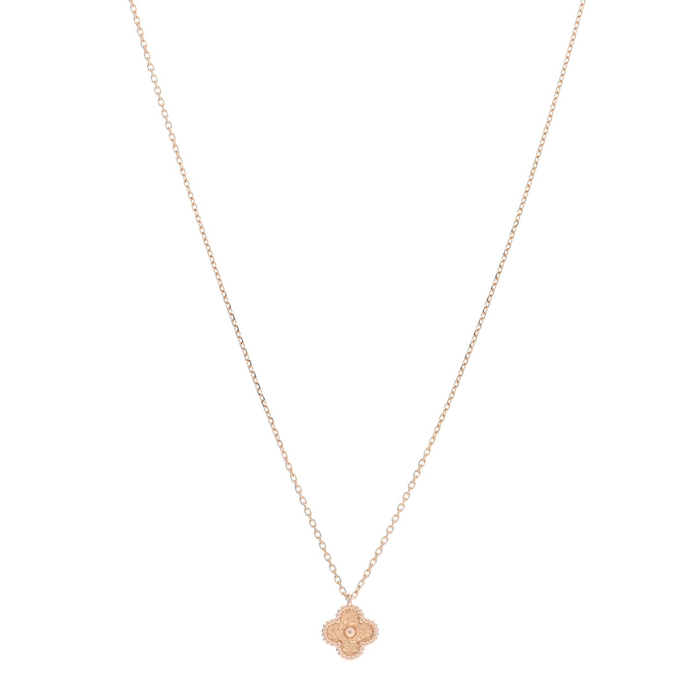 18K Rose Gold Sweet Alhambra Pendant Necklace