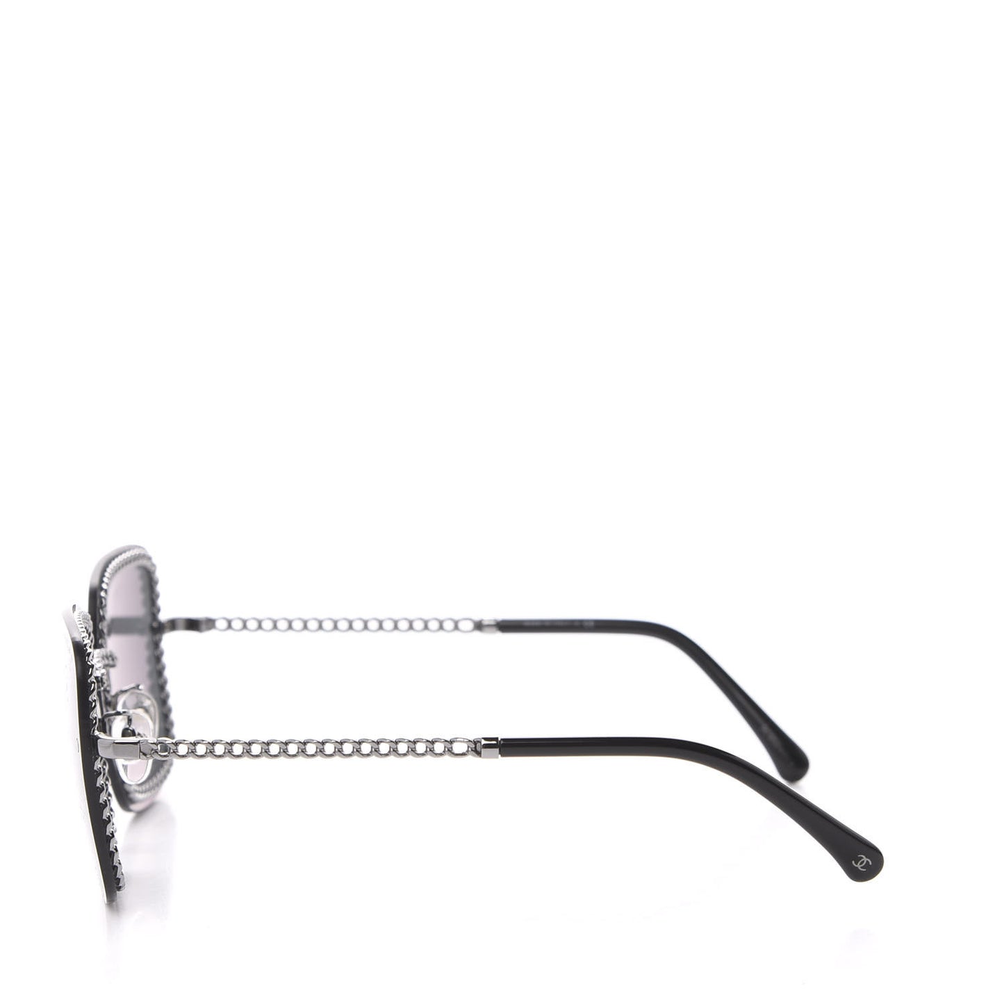 Square Removable Chain Pearl Sunglasses 4244 Black