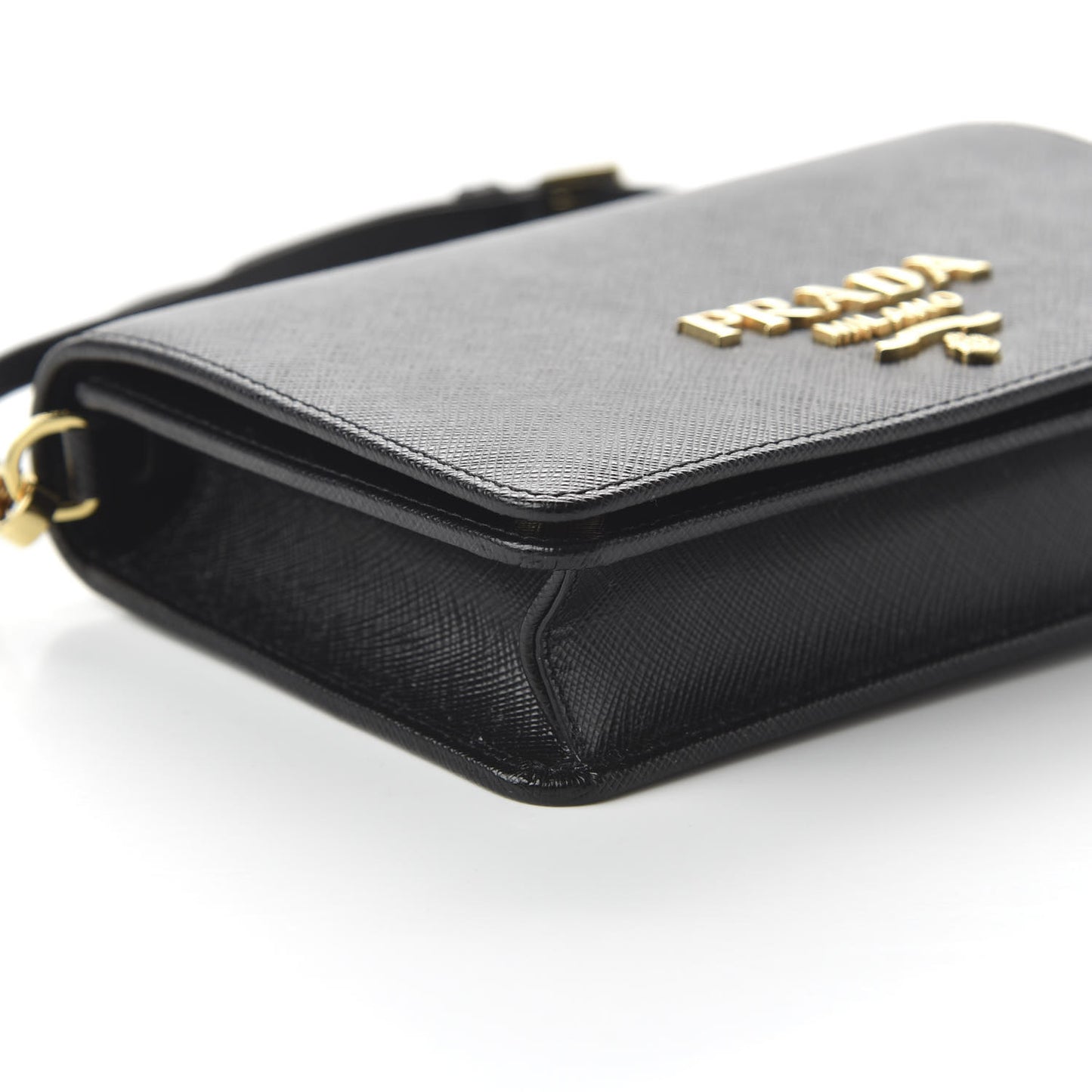 Saffiano Lux Crossbody Bag Black