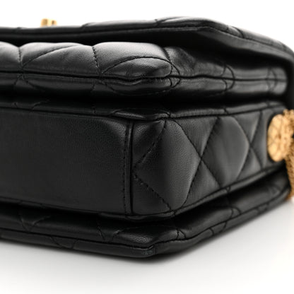 Chanel Lambskin Quilted Mini Medallion Multi Chain Flap Black 10 of 10
