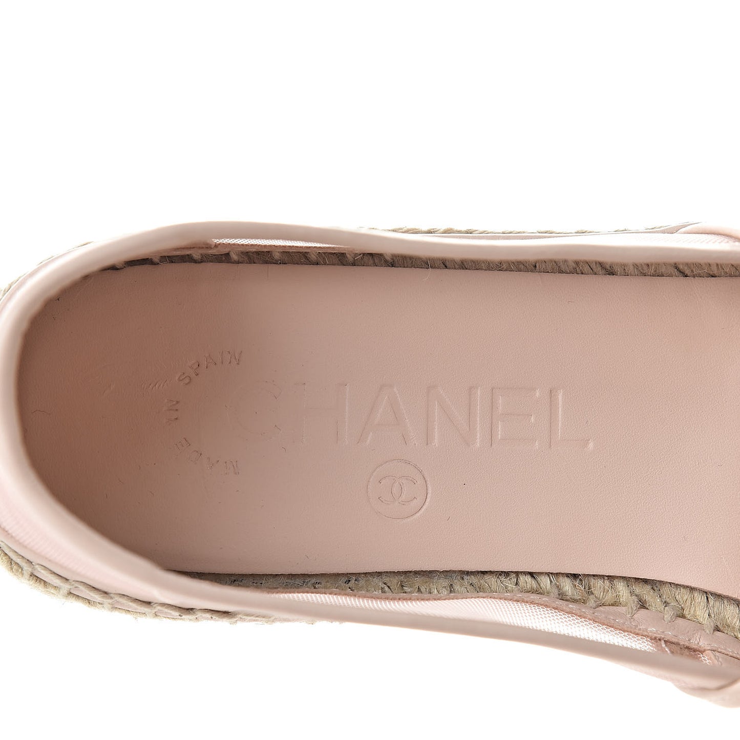 Mesh Grosgrain CC Espadrilles 36 Pink