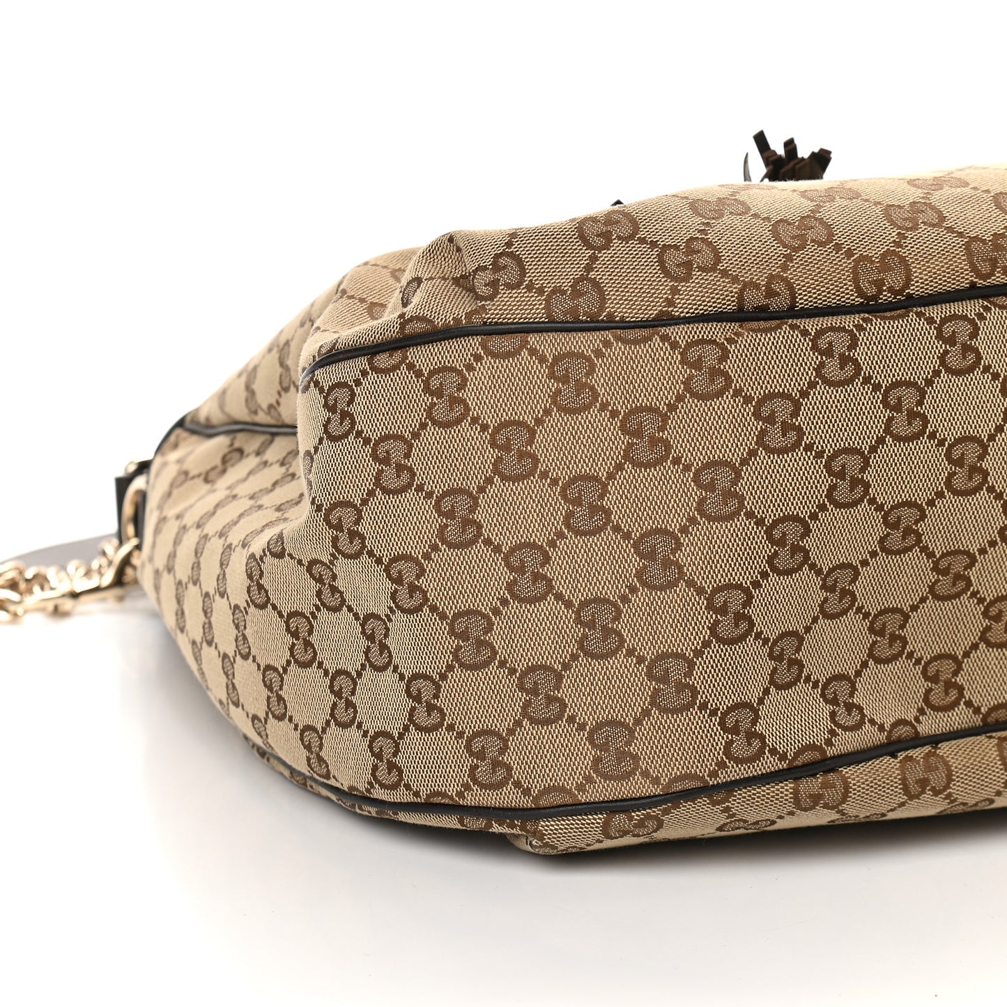 Monogram Margaux Calfskin Medium Emily Hobo Beige Ebony Cocoa